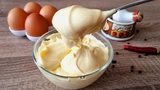 Mayonnaise with YOLKS, with EGG, with MILK. Three recipes.