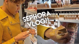 SEPHORA VISIT! SHOPPING FOR THE NEW FENTY BEAUTY CONCEALER & POWDER!! | SWATCHES