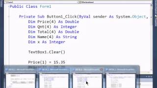Visual Basic 2010 Express Tutorial 28 MultiDimensional Parallel Arrays 2