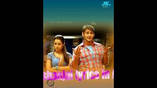 Oorugalluke Pilla Song Lyrics In  Sainikudu Telugu WhatsApp status #jaikishanjaieditvideos