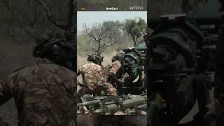 Loading and firing a light howitzer , Kenya-US joint exercise