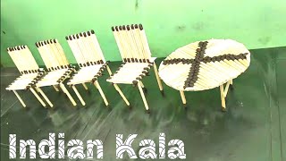 Matchstick art and craft How to make chair and table handcraft