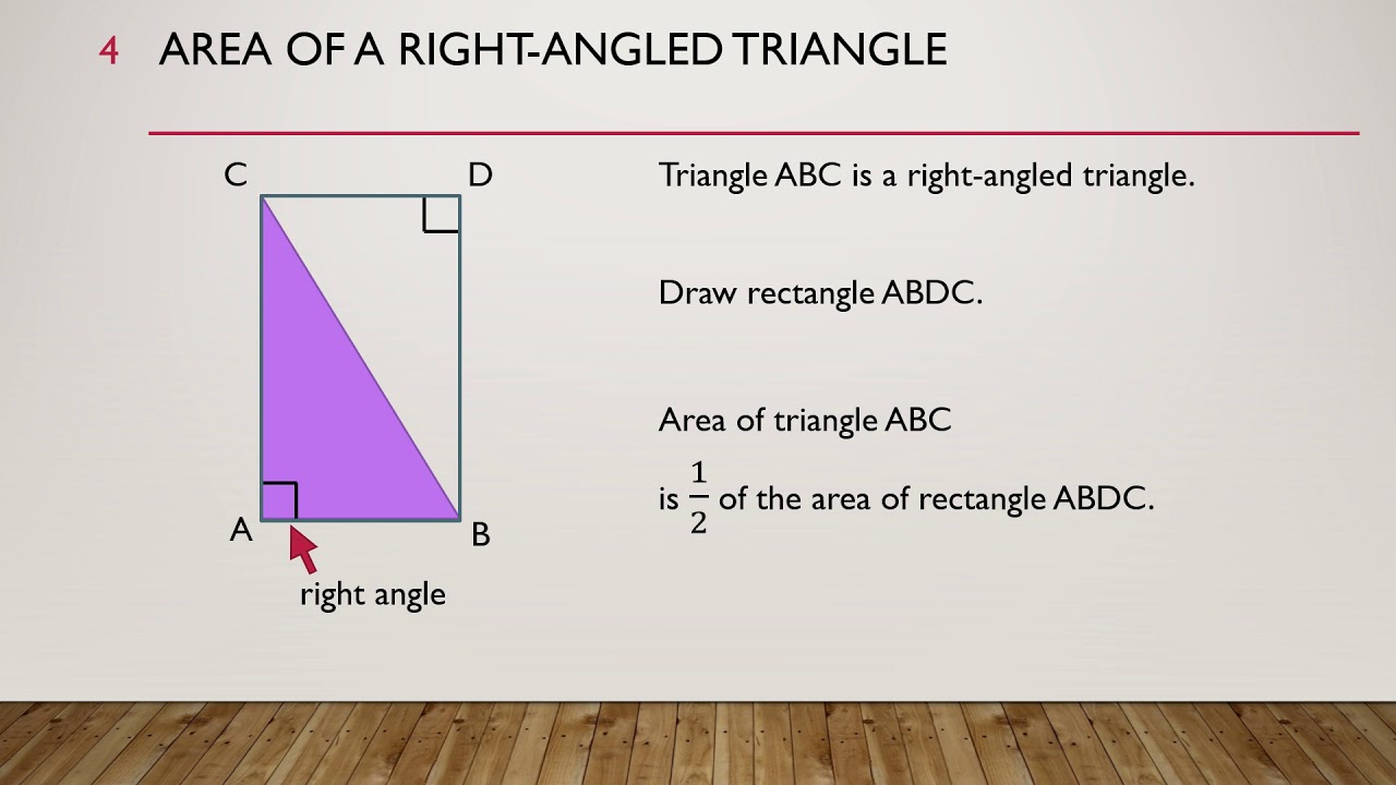 Area Of A Right-angled Triangle || Area Of A Triangle 2020 Part 1 - YouTube