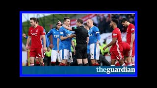 Rangers hold on to win at aberdeen after ryan jack red card controversy
