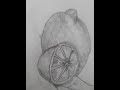 🍋karakalem dilim limon çizimi sliced lemon drawing charcoal drawing lemon challenge öne abone