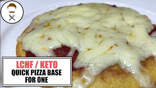 Quick Pizza Base for One  - NOT FATHEAD! || The Keto Kitchen