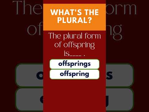 What kind of noun is offspring?