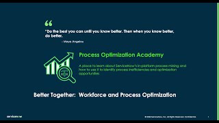 Process Optimization Academy - Better Together: Workforce and Process Optimization