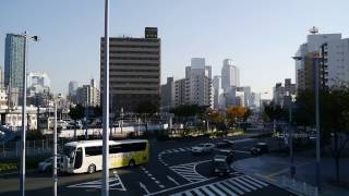 休日の大阪・朝の福島付近の定点風景　Morning views of Osaka ,Japan