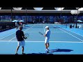 novak djokovic up close slow motion back view