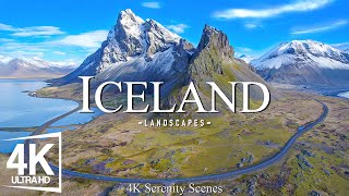 4K Iceland in Winter - Frozen Waterfalls, Glacial Landscapes, and the Magical Northern Lights