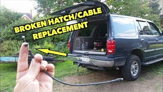 Fixing a Broken Rear hatch with new Cable on Ford's Expedition's and more.