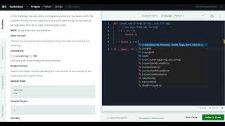 Hackerrank Python Solution #5 Strings - Python: Find a String