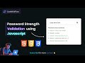 Build a Password Strength Checker Using JavaScript | Beginner JS Project 🔥 #javascript #html #css