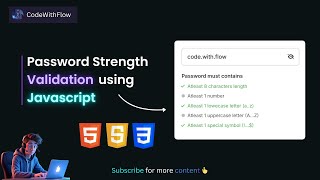 Build a Password Strength Checker Using JavaScript | Beginner JS Project 🔥 #javascript #html #css