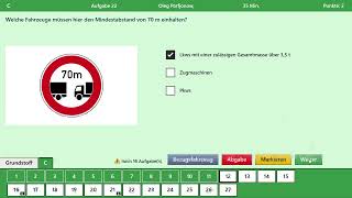 LKW Führerschein C Theorie Prüfung Simulation 2025 versuch 5
