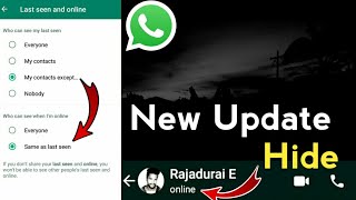 Whatsapp New Update!!! Last Seen and Online Feature / Last Seen and Online Feature Not Showing