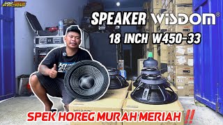 SPEAKER WISDOM 18 W450-33 CARBON ' SPEK HOREGG HARGA MURAH MERIAH JOSSS