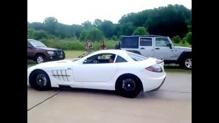 Mansory RENNtech tuned Mercedes SLR Mclaren - Huge Burnout and Acceleration