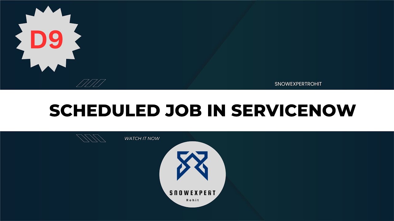 Scheduled Job | ServiceNow Scripting - YouTube