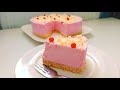 No-Oven / No-Egg / Beautiful Raspberry Jelly Cheesecake / No Cheese Cheesecake