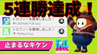 5連勝達成！！奇跡と感動の瞬間！　PS4版【Fall Guys】