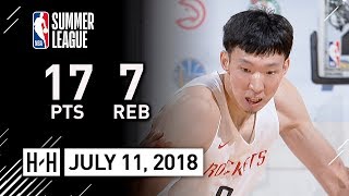 Zhou Qi Full Highlights Rockets vs Nets (2018.07.11) Summer League - 17 Pts, 7 Reb