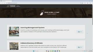 Indiana LTAP LMS Tutorial: Creating or Accessing Your Account