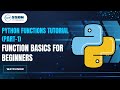 Python Functions Tutorial (Part-1) | Learn Function Basics for Beginners 🚀