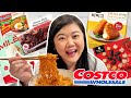 Trying NEW ASIAN FOOD at COSTCO 2024! (kimchi cheese rice balls, dimsum, pad thai, takoyaki balls)