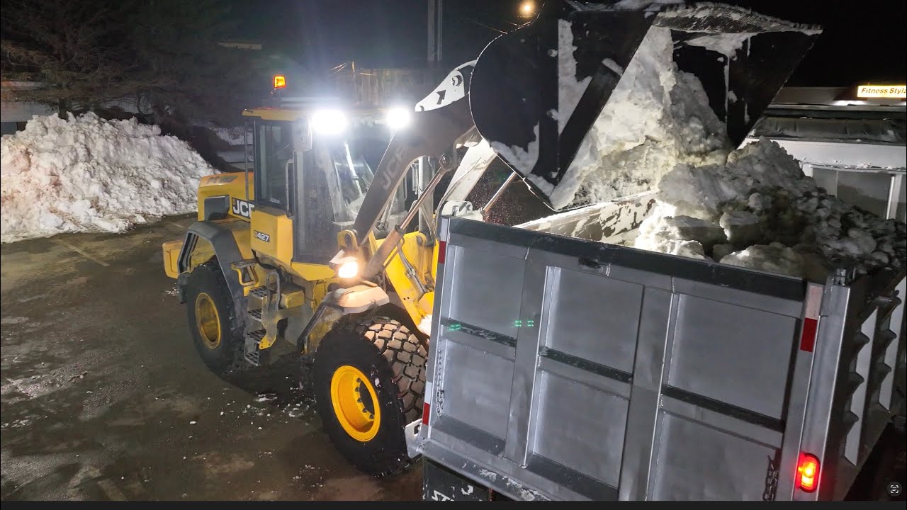 Snow Removal With Loader Youtube