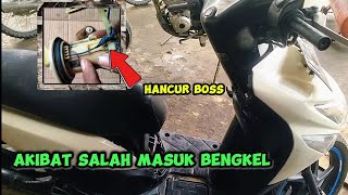 ini penyebab motor beat pop rusak parah || salah masuk bengkel