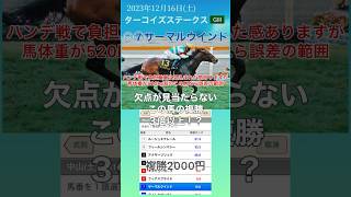 【競馬予想】ターコイズステークス2023 ◎サーマルウインド