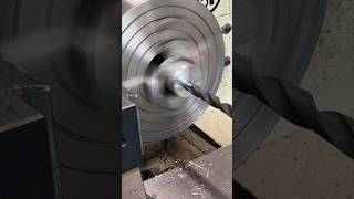 Eccentric drilling on the lathe can be mind bending 🫠🤣 #machinist #lathe