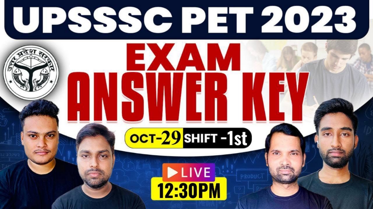 UPSSSC PET 2023 Exam Analysis, UPSSSC PET Answer Key, UPSSSC PET 29 Oct ...