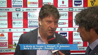 Perugia - Pescara 1-1 Sebastiani: "Felice di essere il presidente di questa squadra"