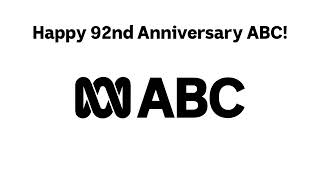 Happy 92nd Anniversary to the ABC!