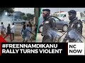 #FreeNnamdiKanuNow Protest: Police Clash with Demonstrators in Abuja