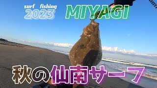 宮城県surffishing‼　2023　秋の仙南サーフ　秋ヒラメを求めて…　ヨブ下狙う　DAY1