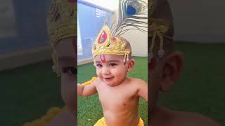 Garvik's First Janmashtami 🙏 #ytshort #youtube #janmashtami #krishna  #janmashtamispecial