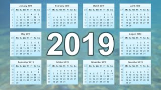 2019 Calendar