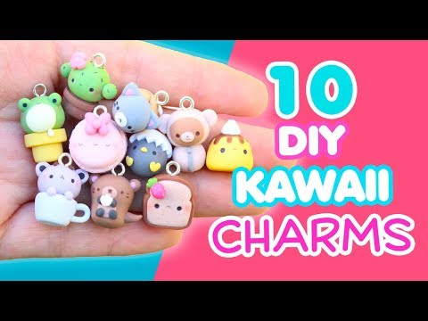 10 DIY KAWAII CHARMS - POLYMER CLAY TUTORIAL 10 DIY KAWAII CHARMS - POLYMER CLAY TUTORIAL