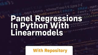 panel regressions in python with linearmodels