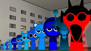 All the Sizes Of Nightmare Sprunki Sky & Blue Simon want me to help them in Gmod