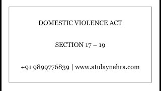 Domestic Violence Section 17 19