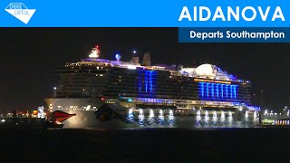 AIDAnova departs Southampton (22/01/2024)