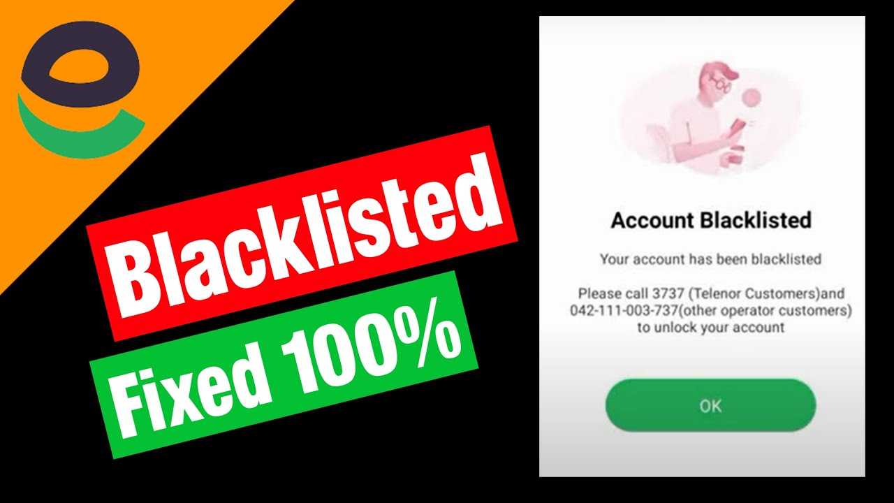 Account Blacklisted Easypaisa | Your Account Has Been Blacklisted - YouTube