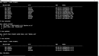 SQL-Lecture 12 - UPDATE, DELETE, COMMIT, ROLLBACK & SAVEPOINT