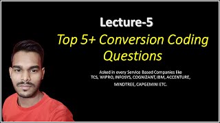5+ Conversion Coding Questions | Decimal to Binary | String to Long | Java Full Course #javacoding