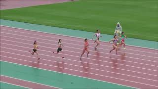 女子100m_予選5組_第71回北海道高校陸上20180613